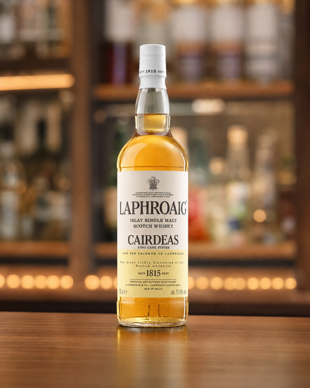 Laphroaig Feis Ile 2018 Cairdeas Fino Cask bottle, alternate view