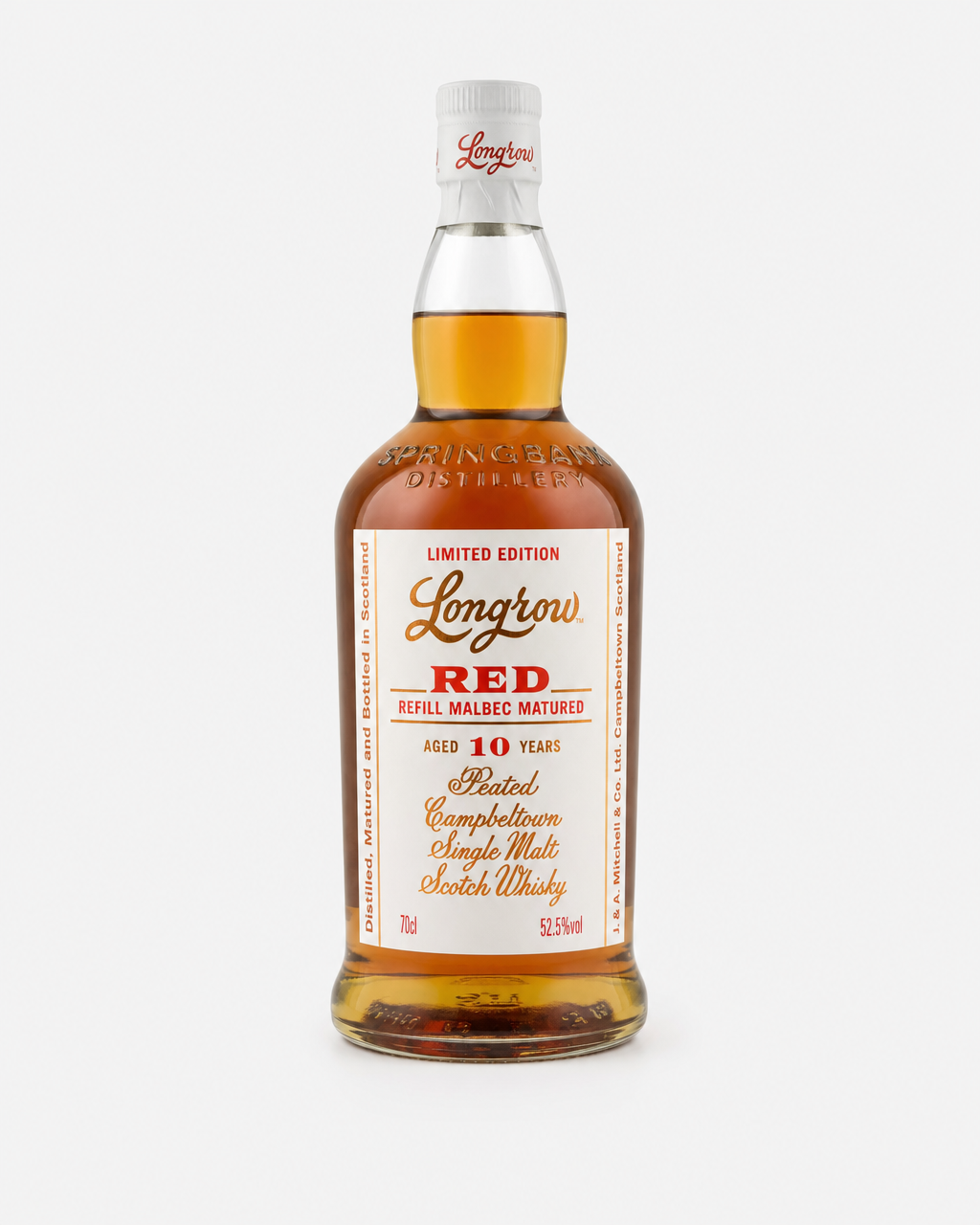 Longrow 10 Year Old Red Refill Malbec Cask bottle
