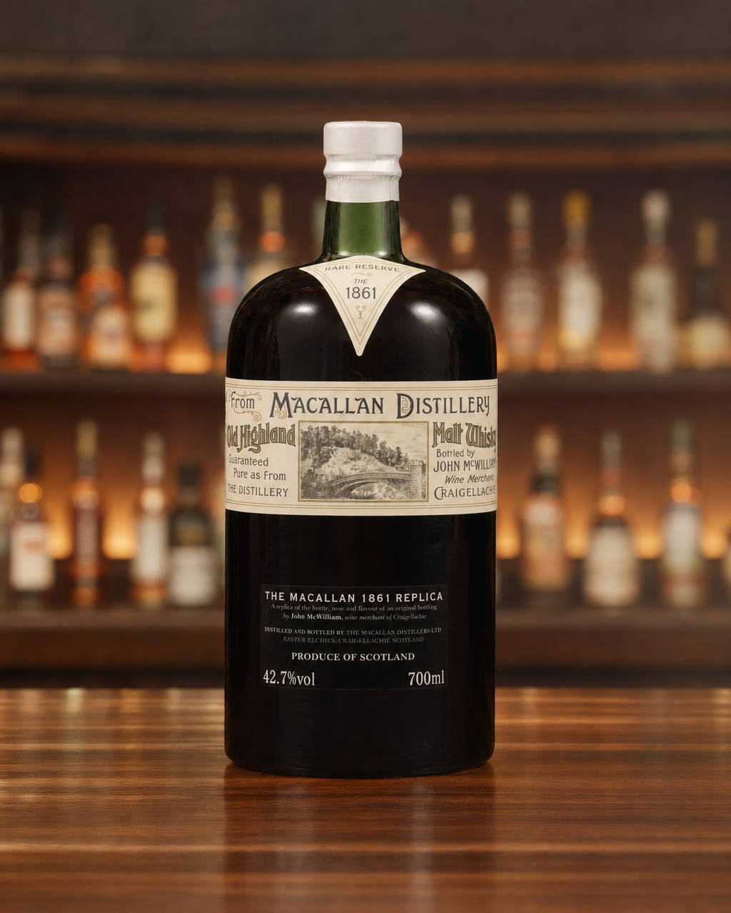 Macallan 1861 Replica bottle, alternate view