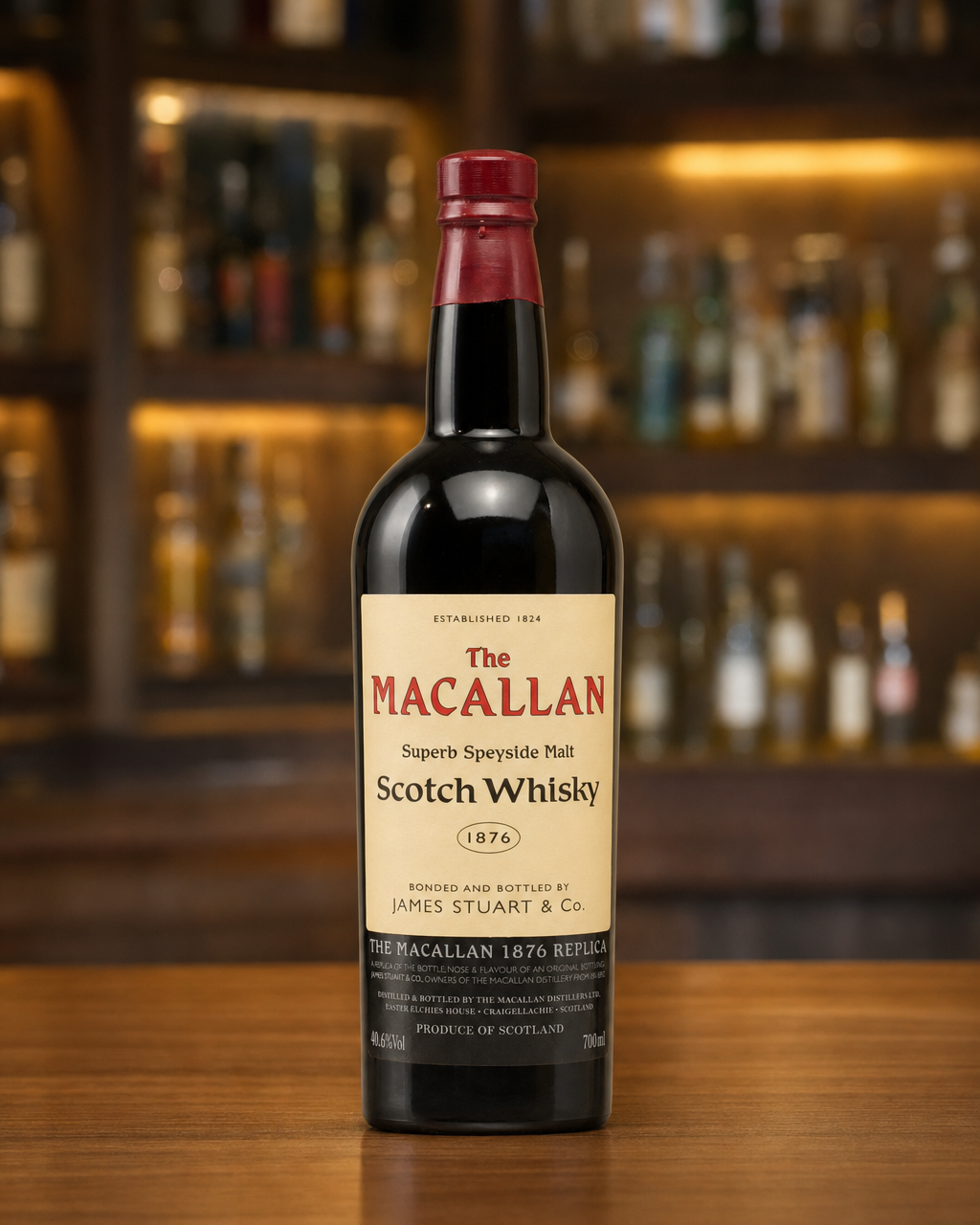 Macallan 1876 Replica bottle, alternate view