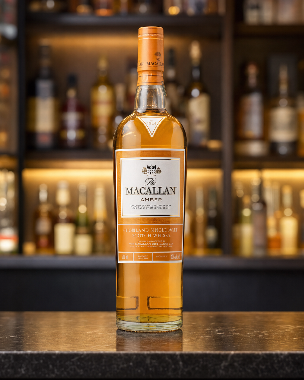 Macallan Amber bottle, alternate view