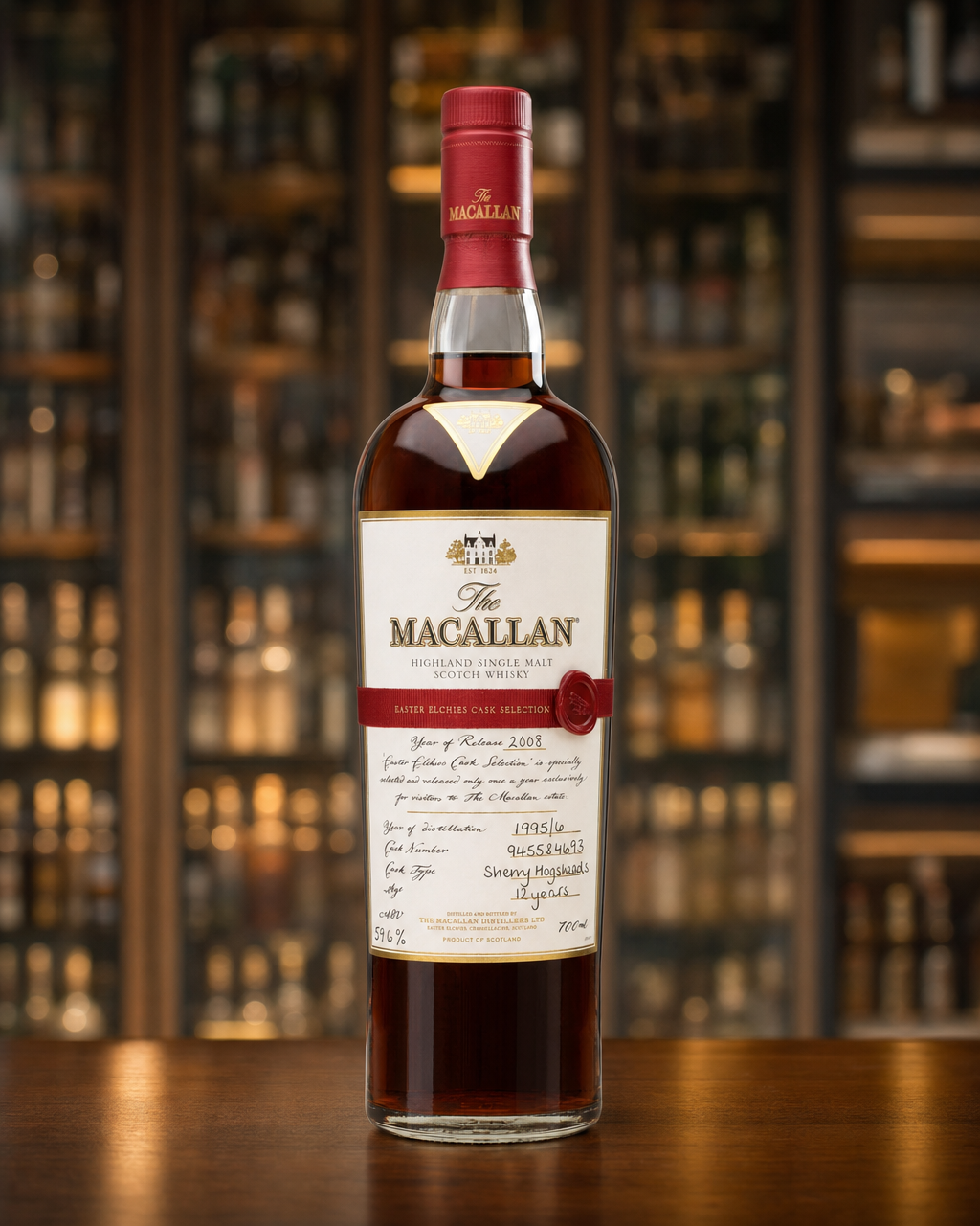 Macallan Easter Elchies / 2008 bottle, alternate view