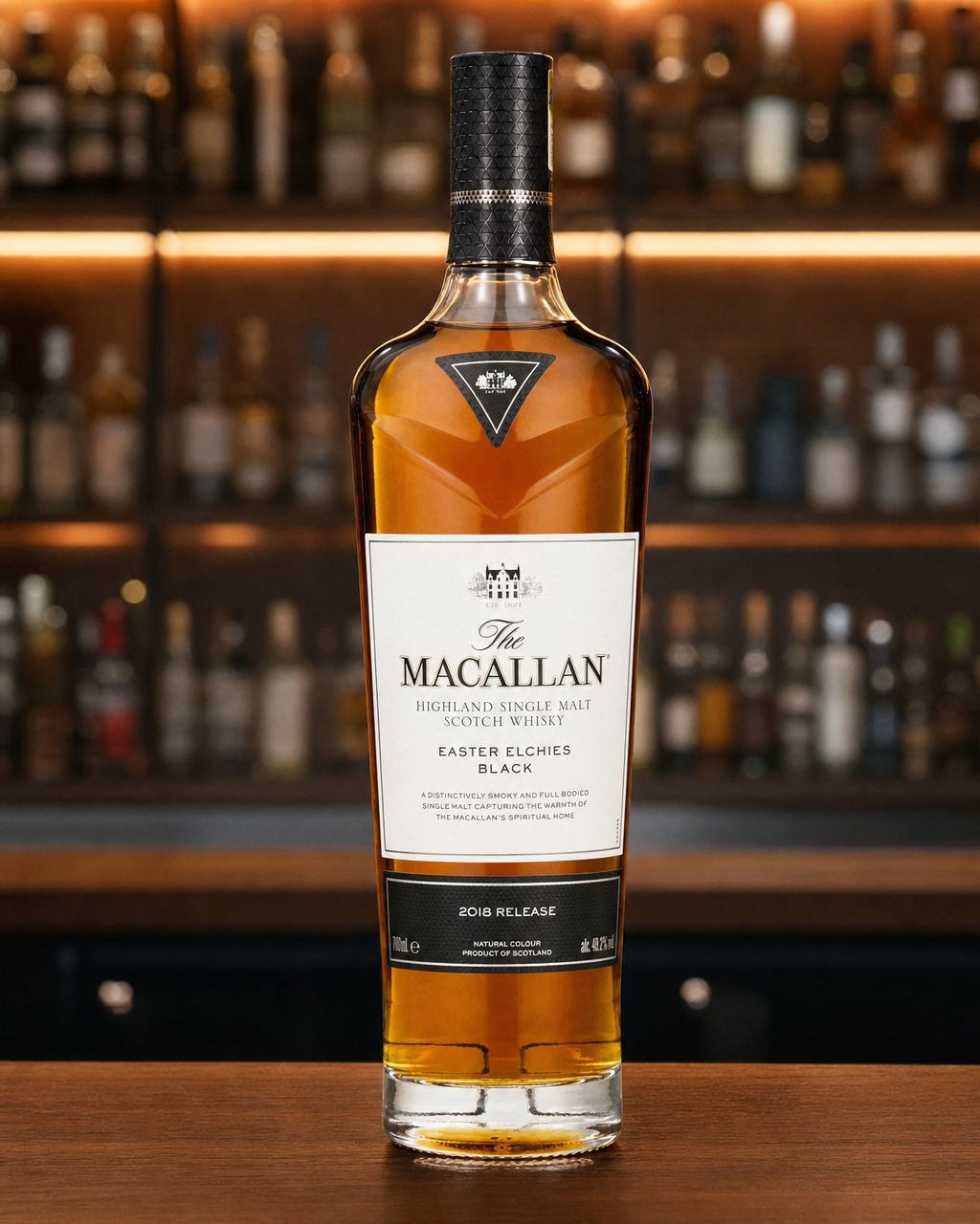 Macallan Easter Elchies Black 2018 Release bottle, alternate view