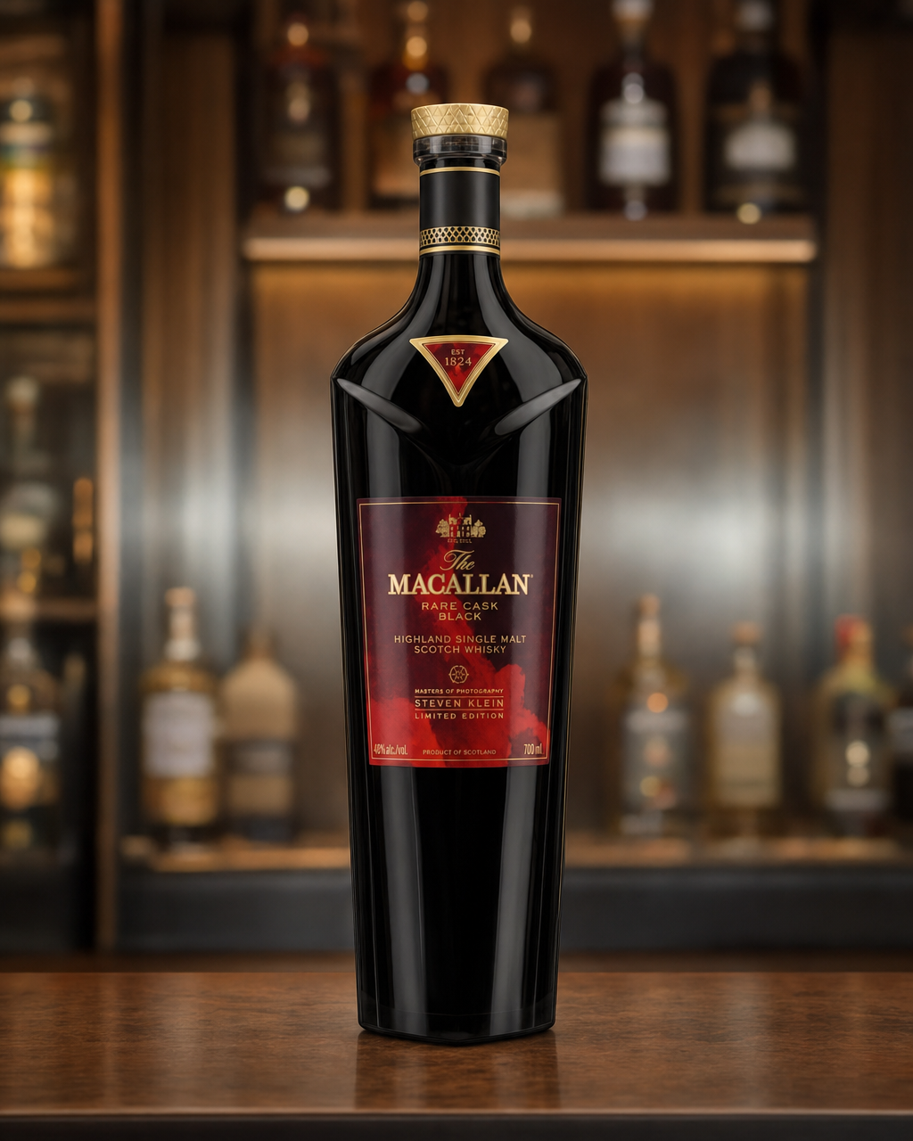 Macallan Rare Cask Black Masters of Photography Steven Klein Edition bottle, alternate view
