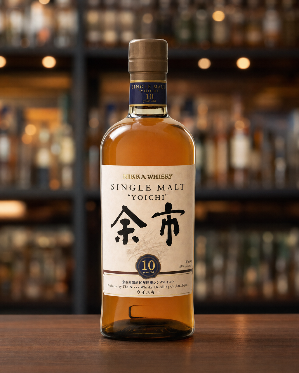 Nikka Yoichi 10 Year Old bottle, alternate view
