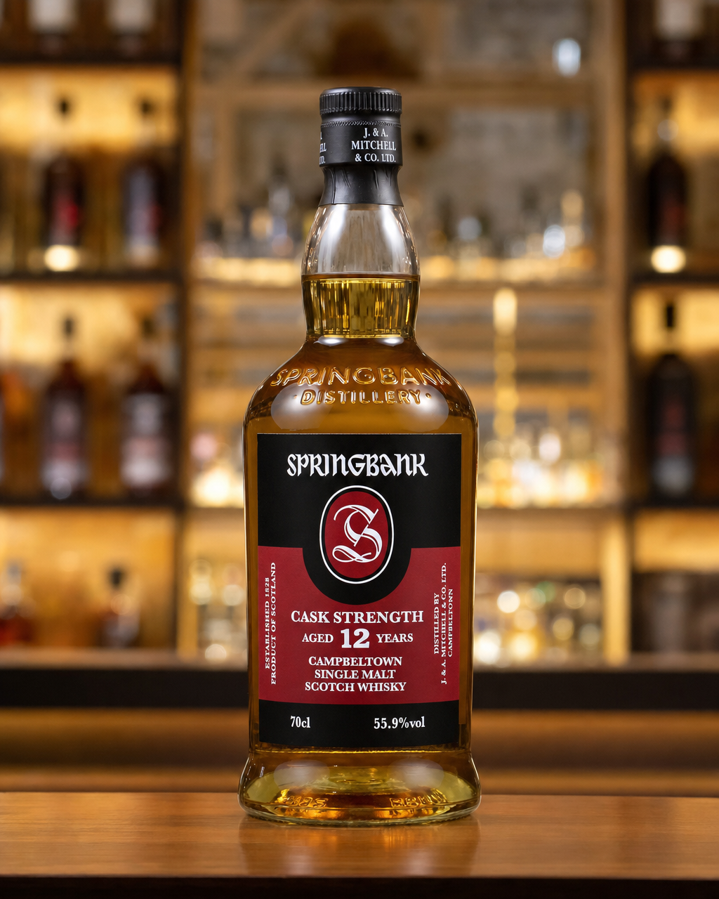 Springbank 12 Year Old Cask Strength 2021 / 55.9% bottle, alternate view