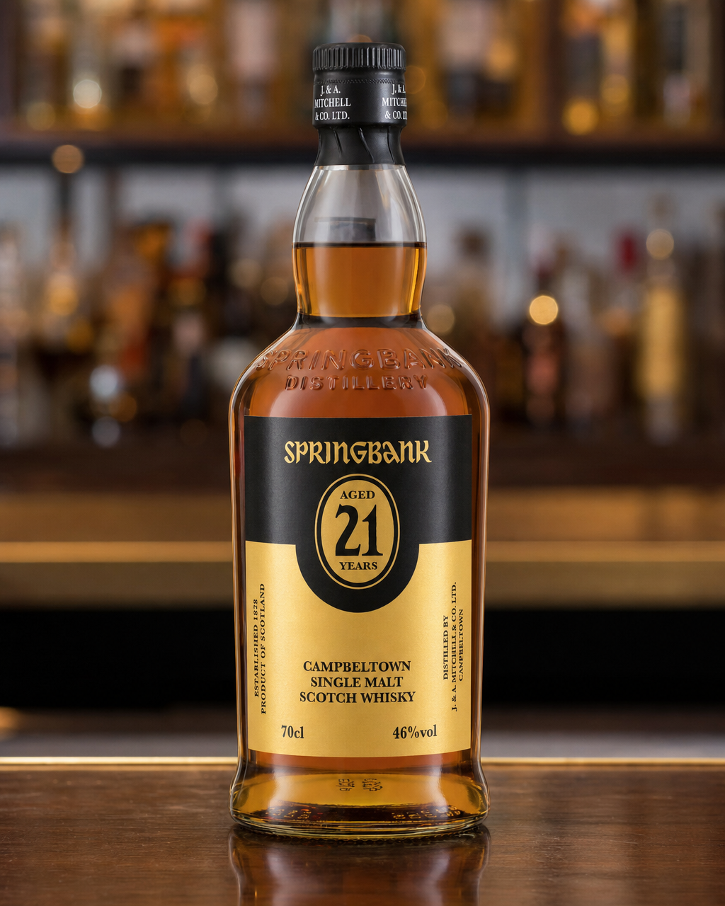Springbank 21 Year Old 2022 Release bottle, alternate view