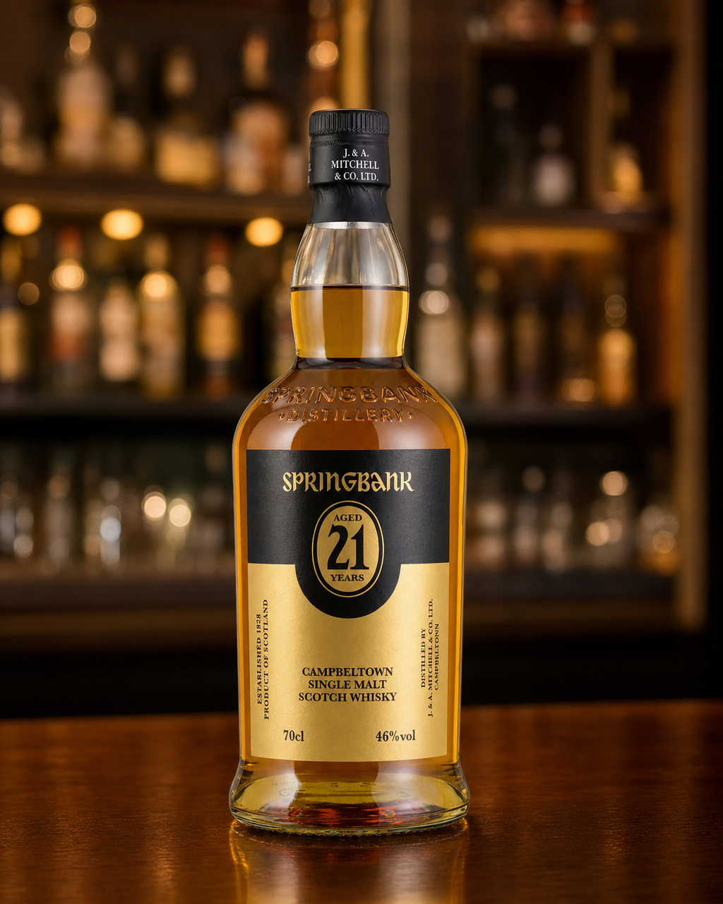 Springbank 21 Year Old 2023 Release bottle, alternate view
