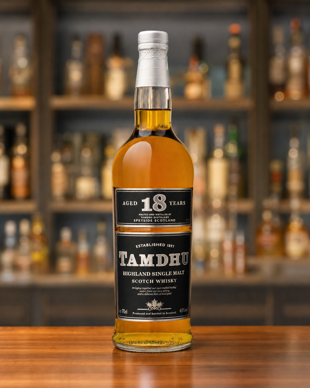 Tamdhu 18 Year Old bottle, alternate view