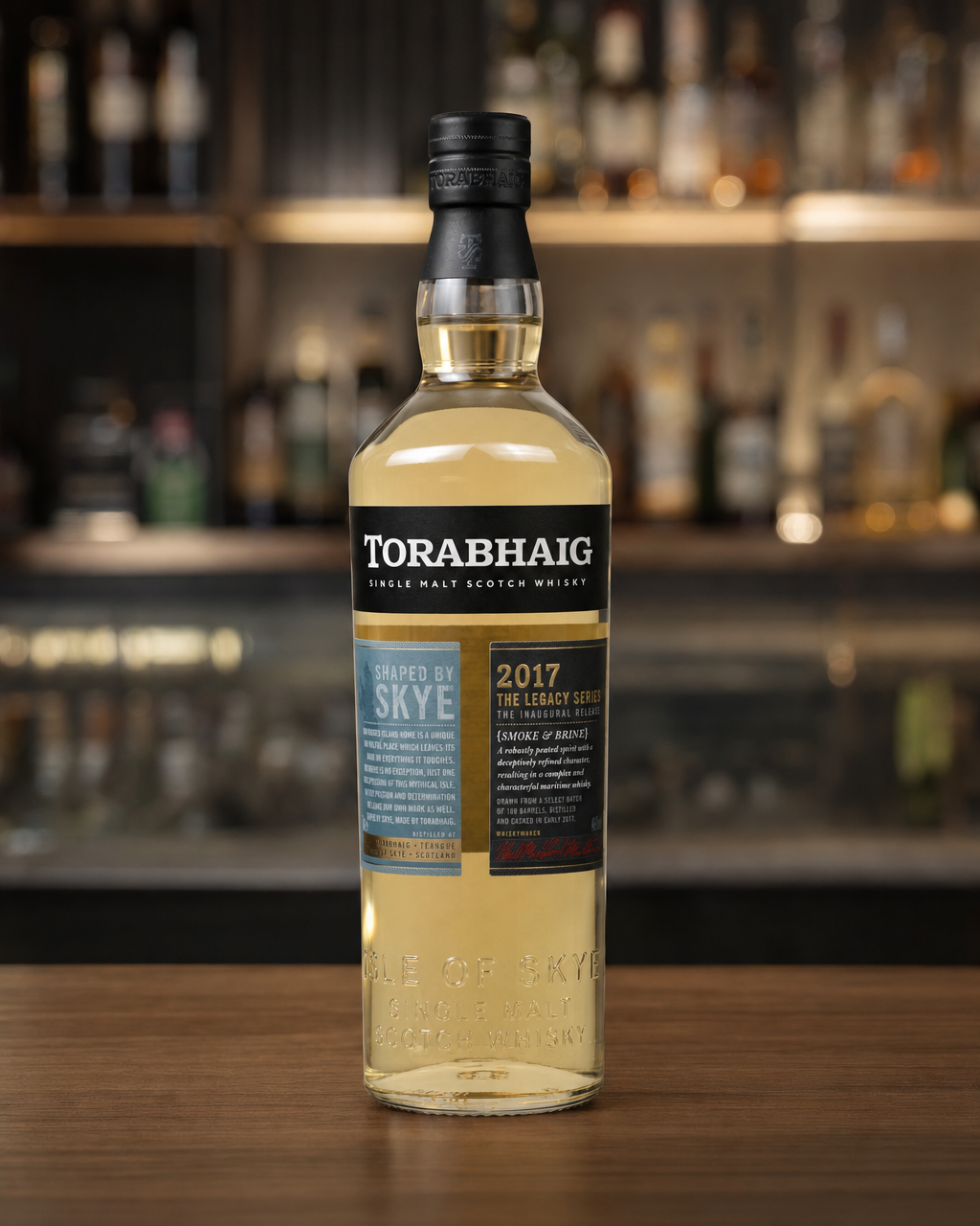 Torabhaig 2017 Legacy Series Inaugural Release bottle, alternate view