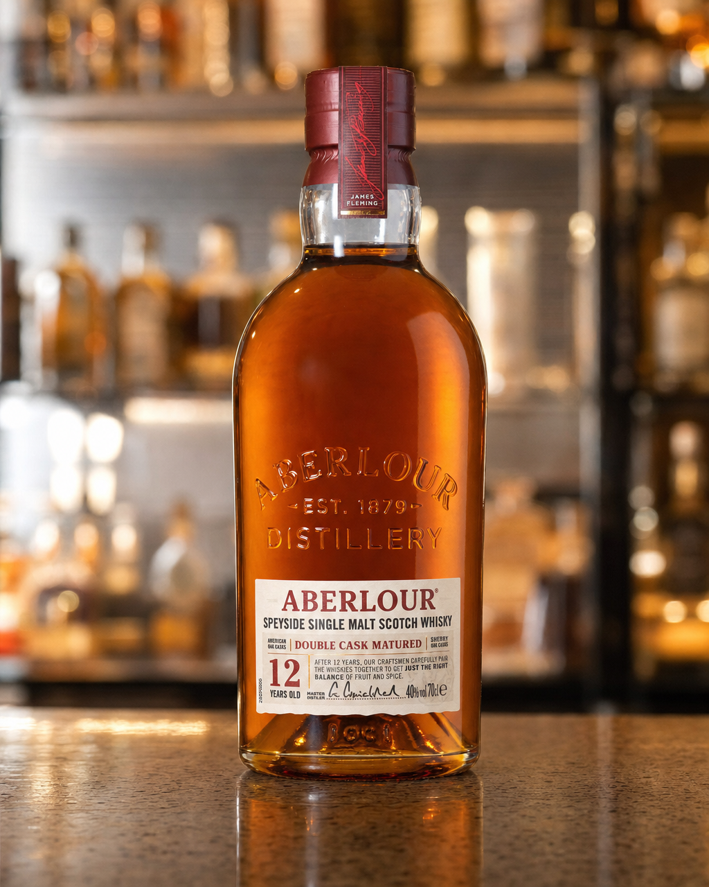 Aberlour 12 Year Old Double Cask Matured bottle, alternate view