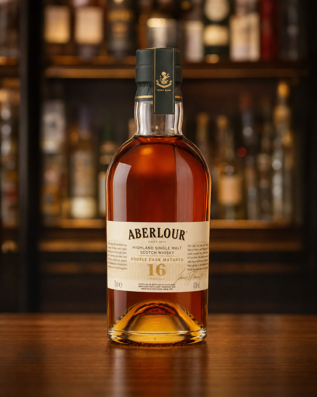 Aberlour 16 Year Old Double Cask Matured bottle, alternate view