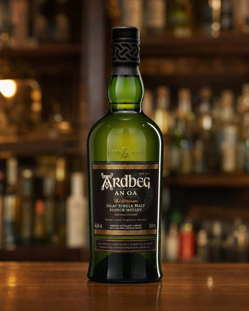 Ardbeg An Oa bottle, alternate view