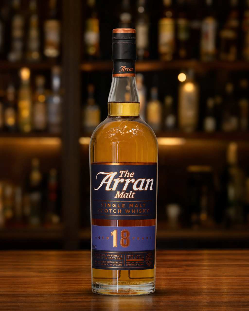 Arran 18 Year Old bottle, alternate view