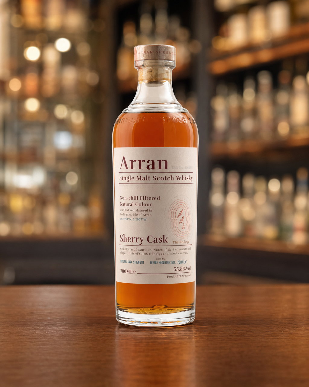 Arran Sherry Cask bottle, alternate view
