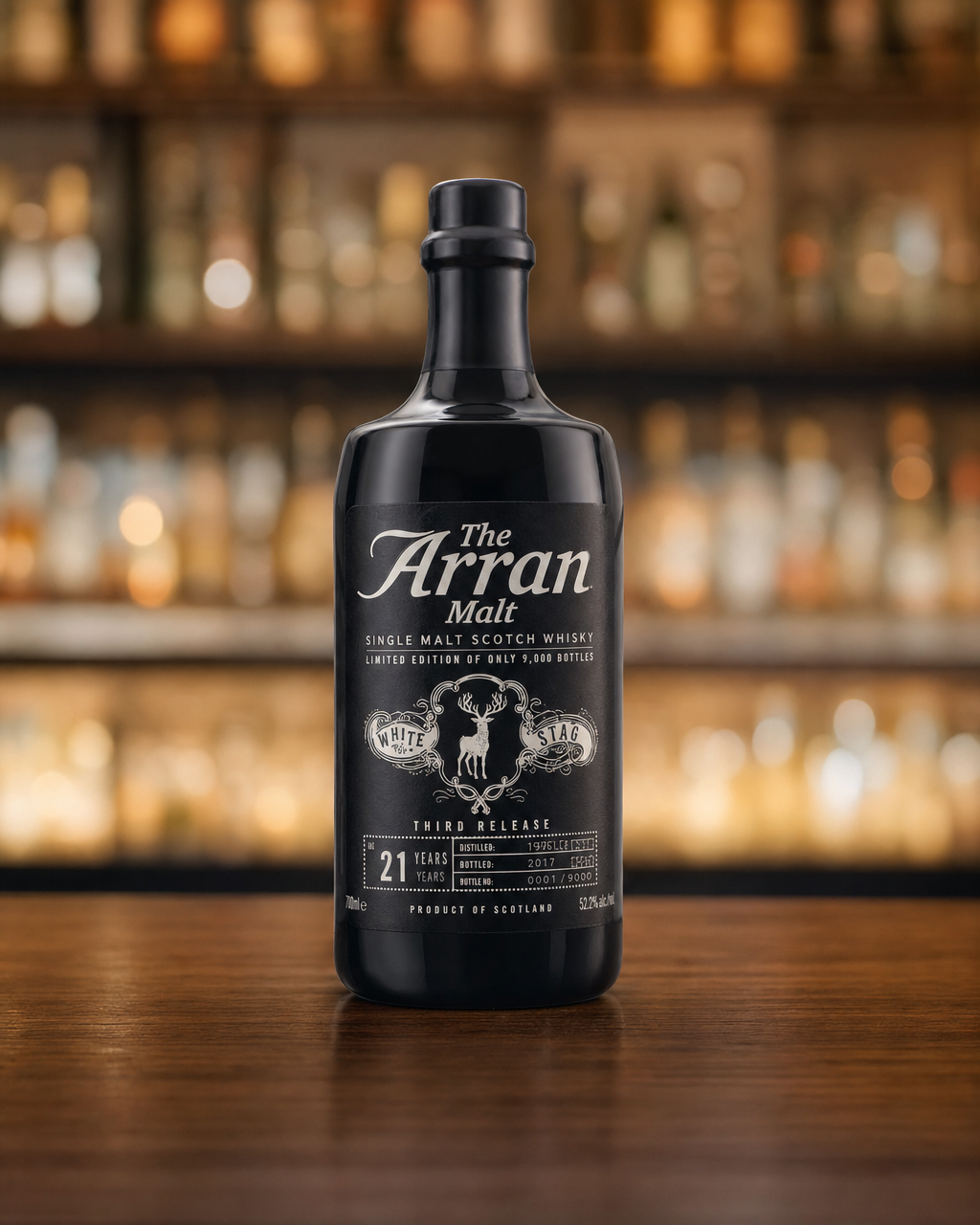 Arran White Stag Third Release bottle, alternate view