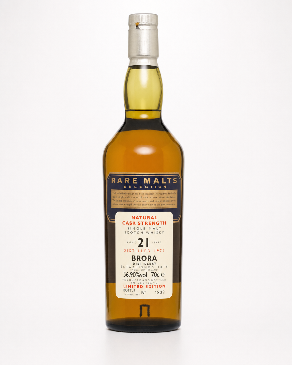 Brora 21 Years Old 1977 / Rare Malts bottle