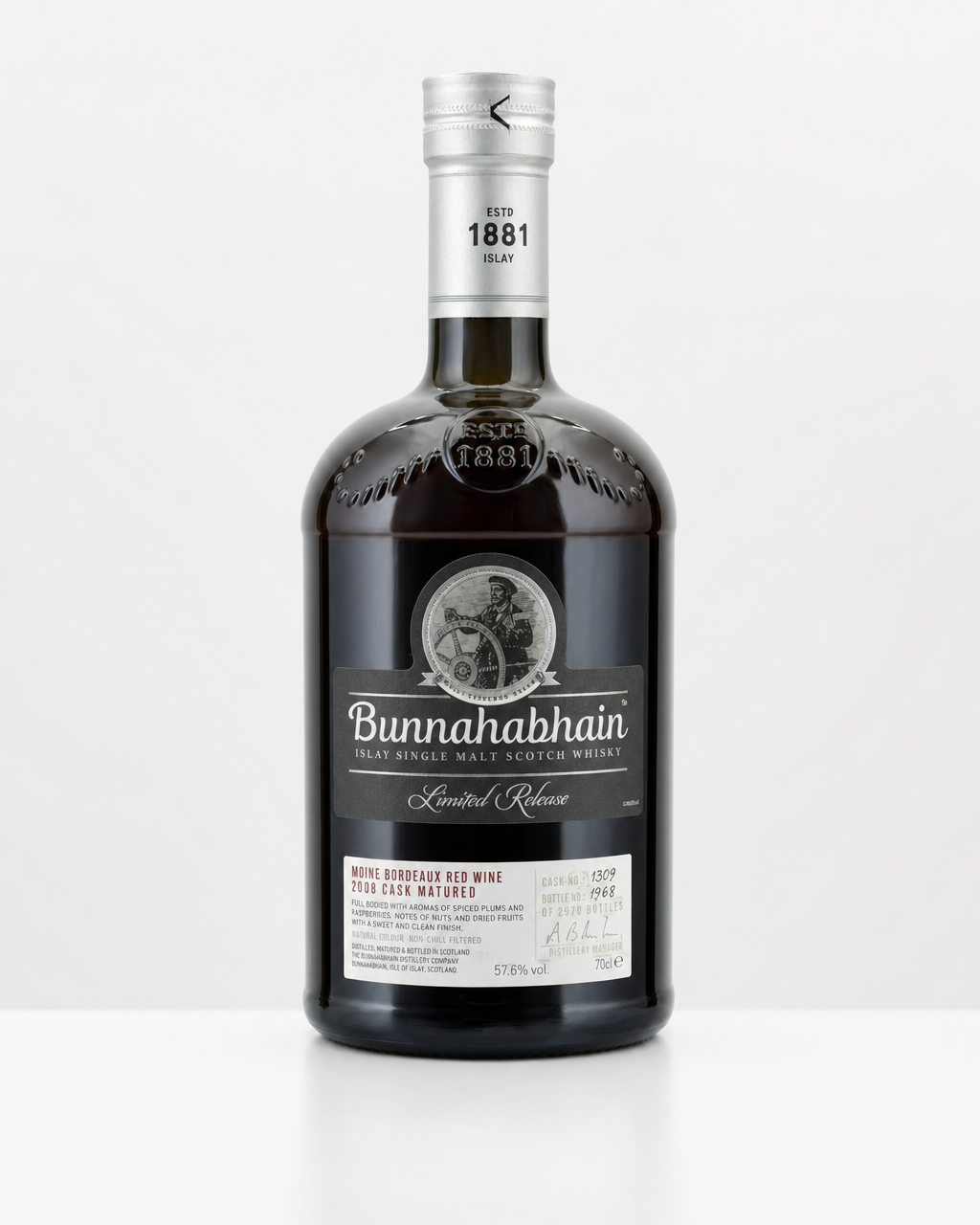 Bunnahabhain 2008 Moine Bordeaux Red Wine Matured bottle