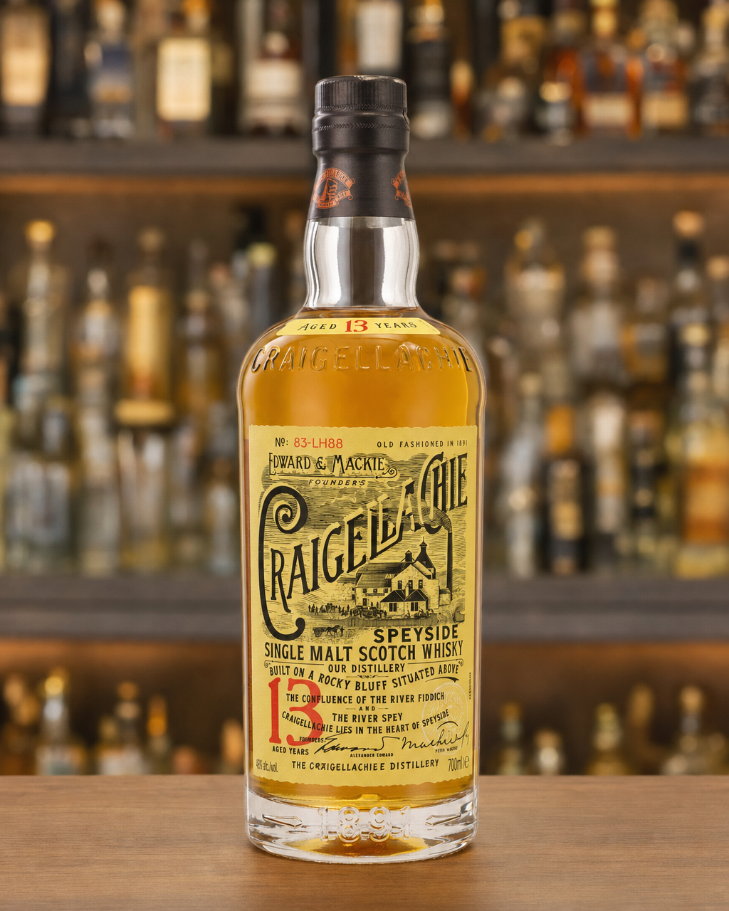 Craigellachie 13 Year Old bottle, alternate view