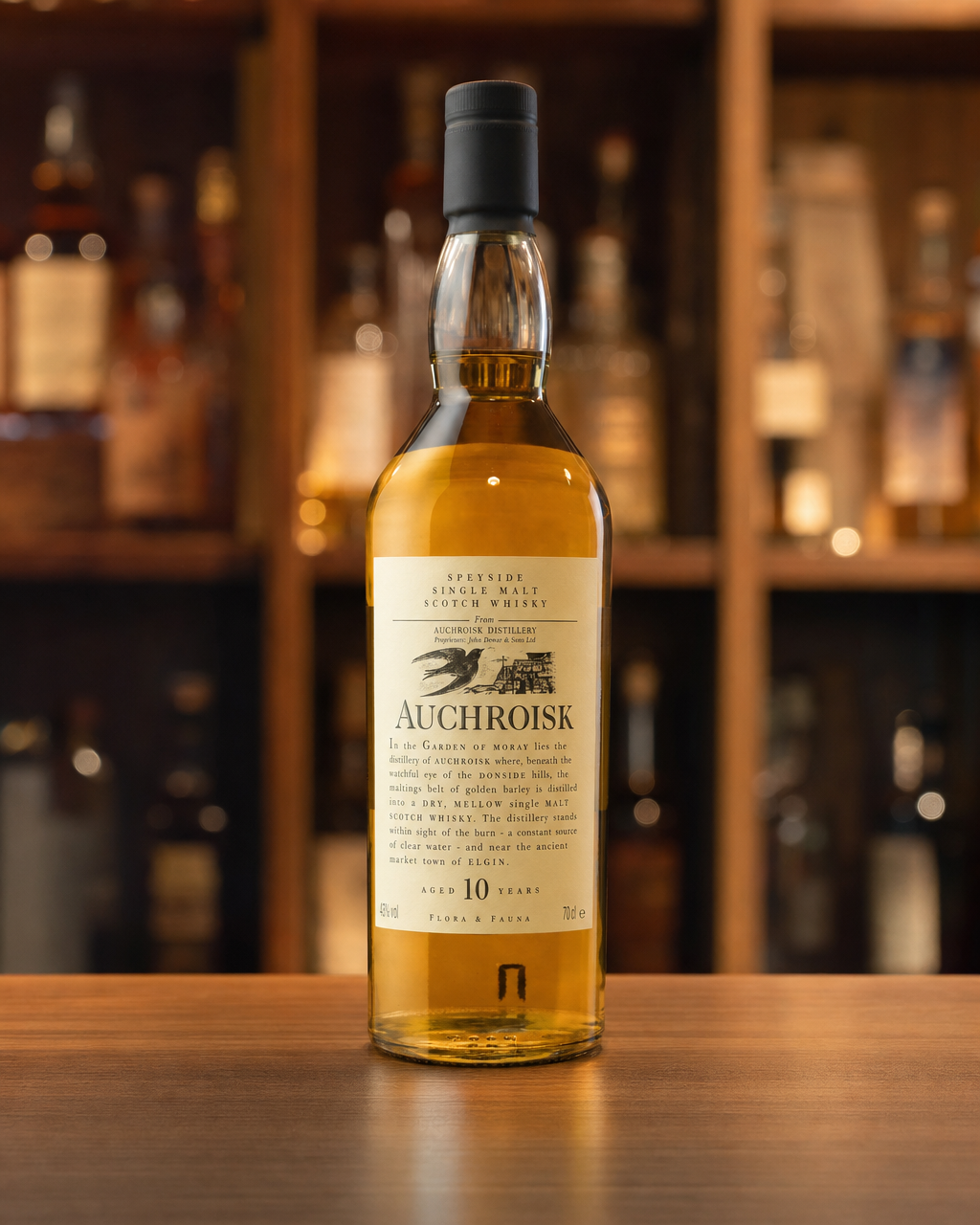 Flora & Fauna Auchroisk 10 Year Old bottle, alternate view