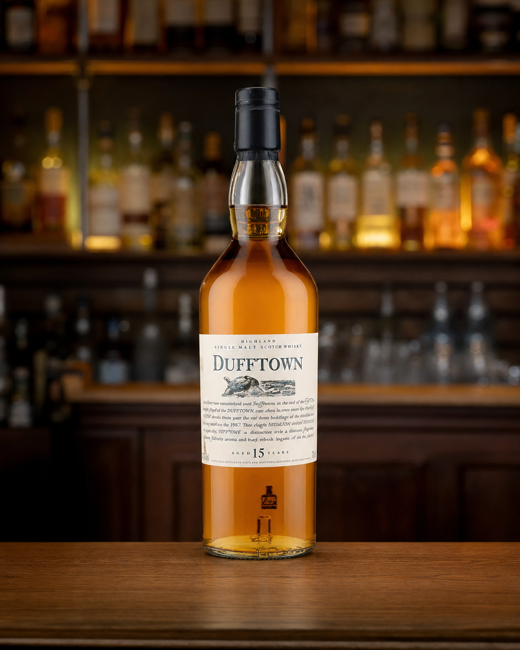 Flora & Fauna Dufftown 15 Year Old bottle, alternate view