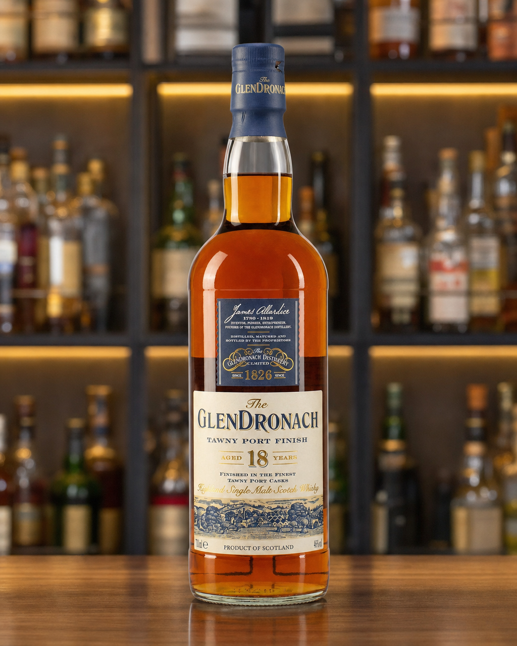 GlenDronach 18 Year Old Tawny Port Finish bottle, alternate view