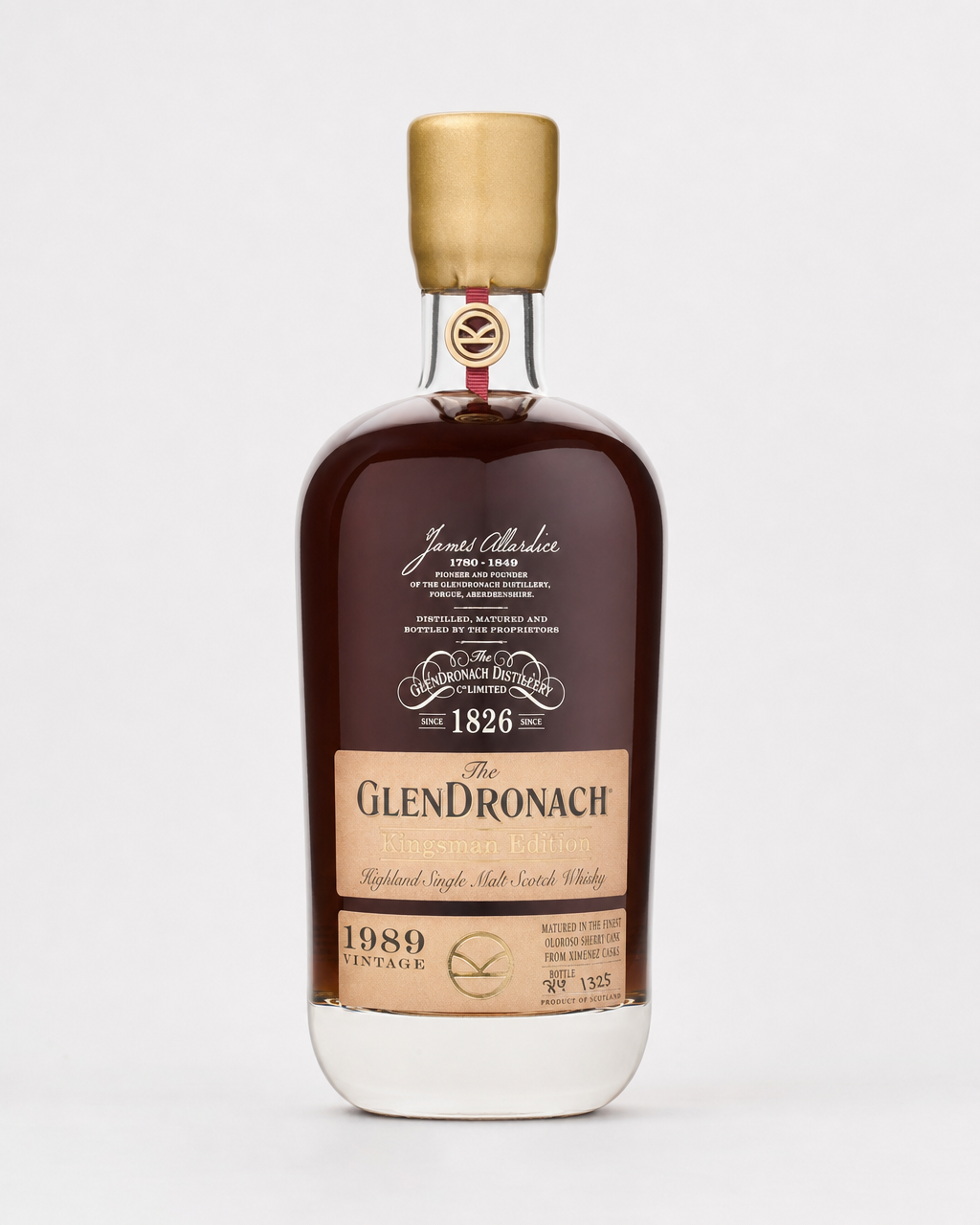 GlenDronach 1989 29 Year Old Kingsman Edition bottle