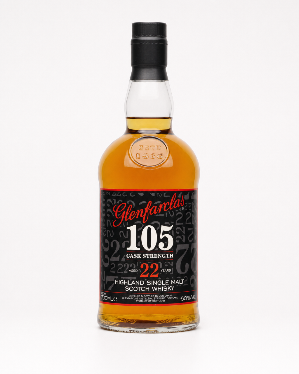 Glenfarclas 105° 22 Year Old 50th Anniversary bottle
