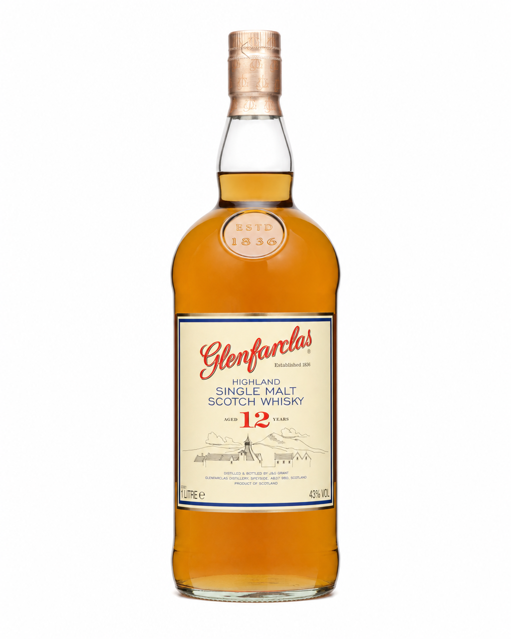 Glenfarclas 12 Year Old 1L bottle