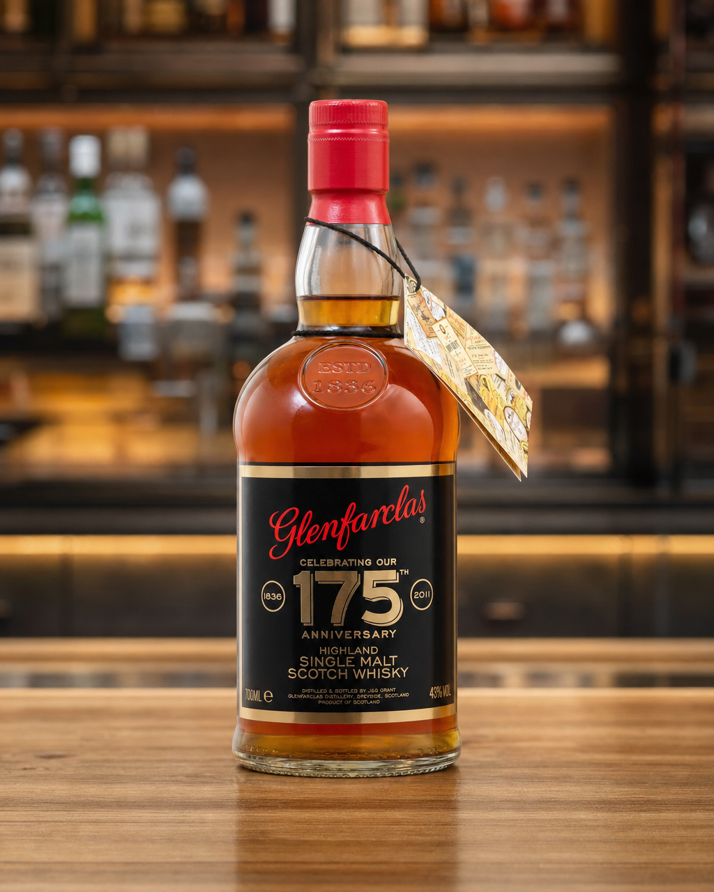 Glenfarclas 175th Anniversary bottle, alternate view