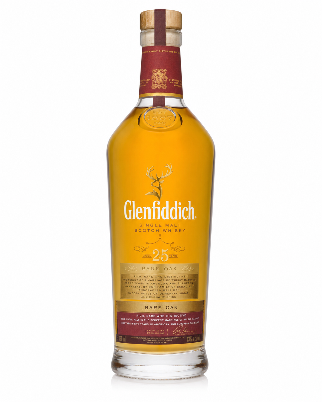 Glenfiddich 25 Year Old Rare Oak bottle