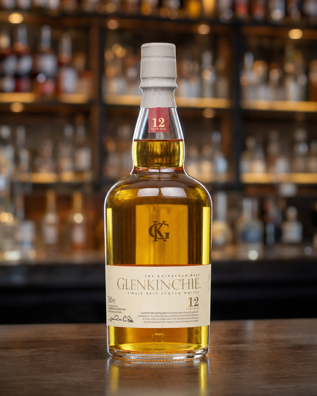 Glenkinchie 12 Year Old bottle, alternate view