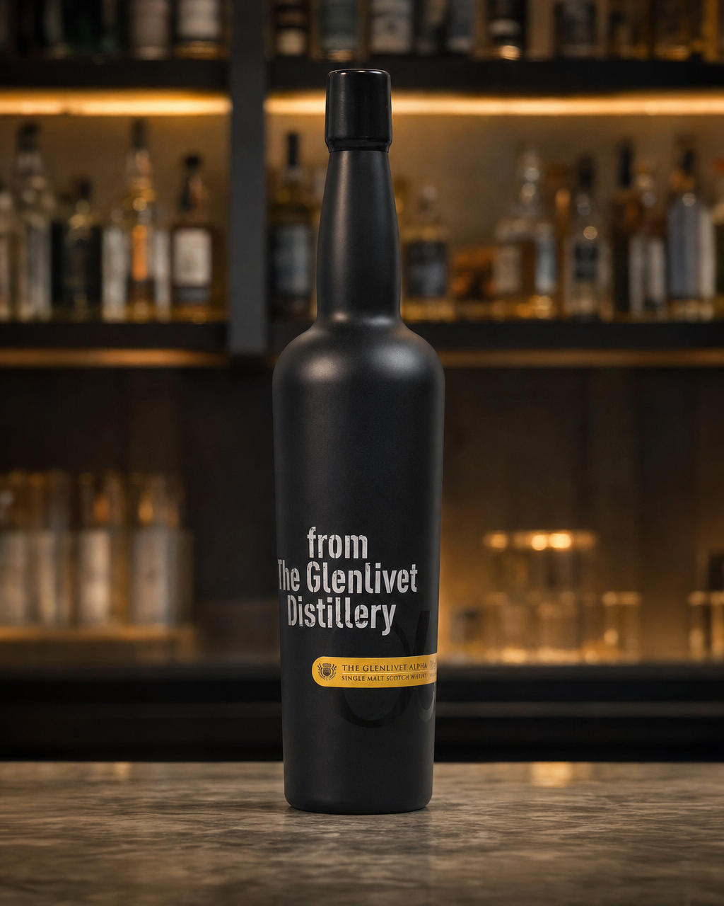 Glenlivet Alpha bottle, alternate view