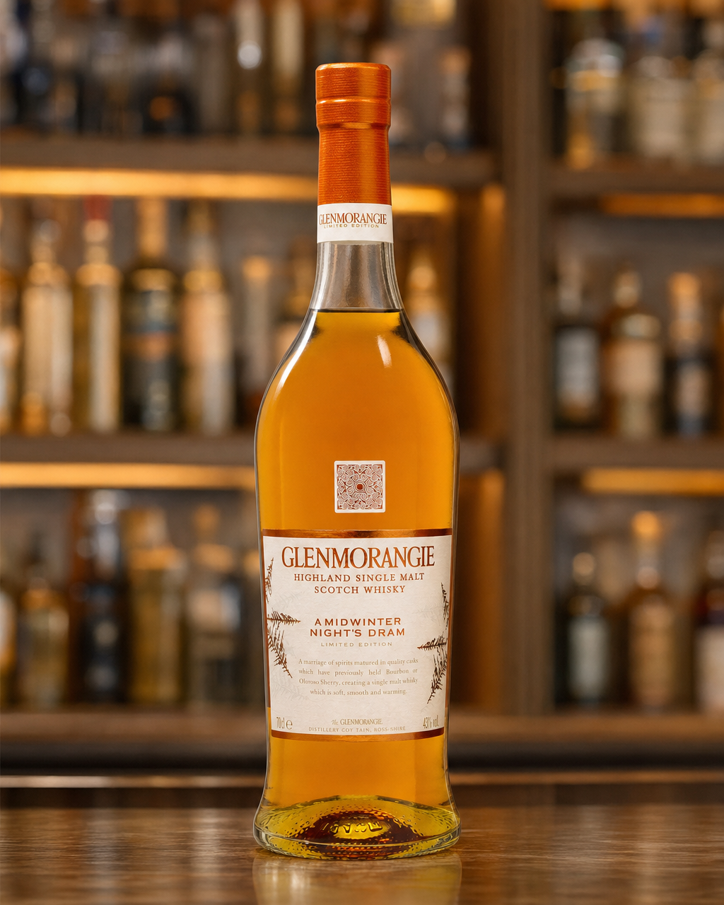 Glenmorangie A Midwinter Night's Dram bottle, alternate view