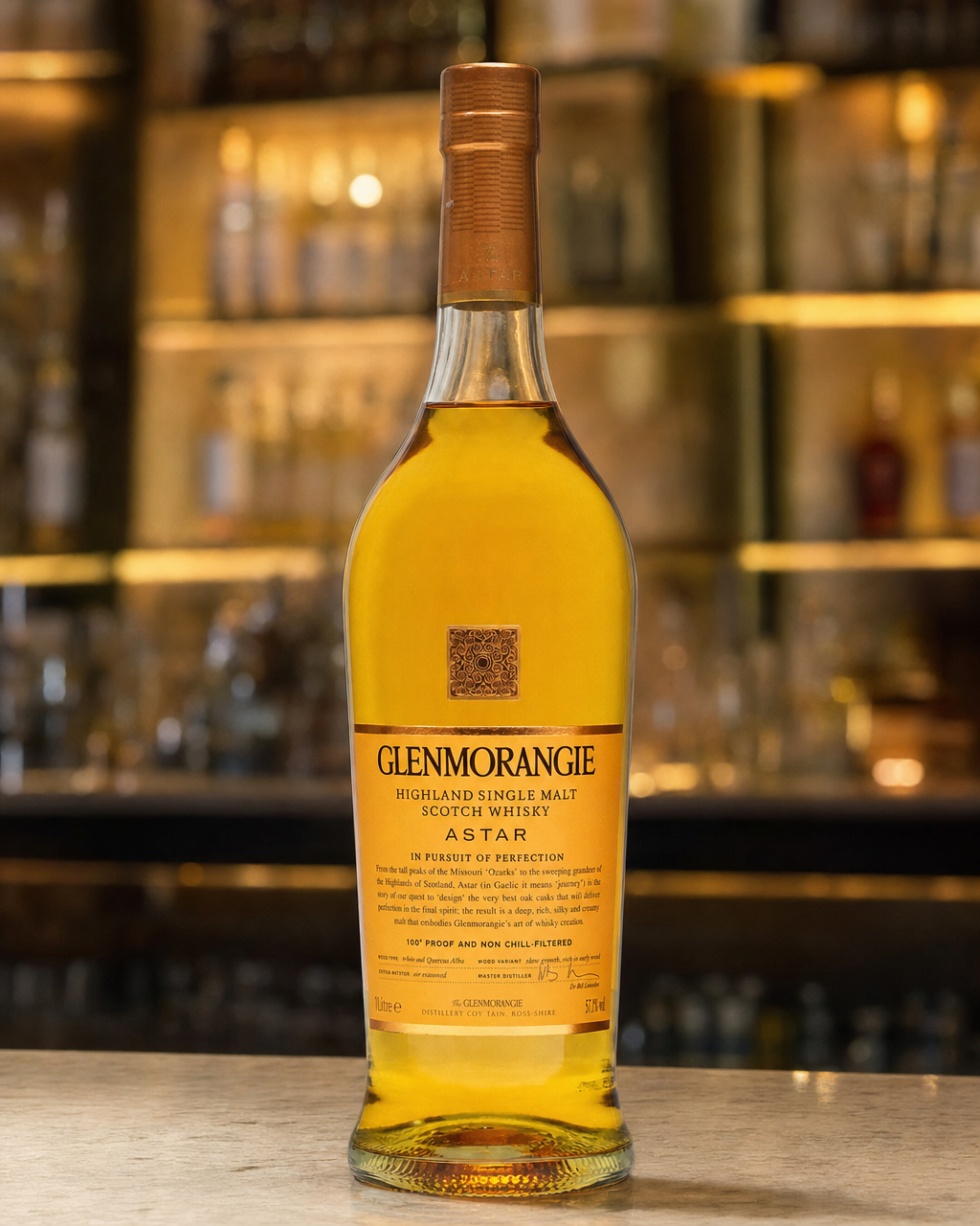 Glenmorangie Astar bottle, alternate view