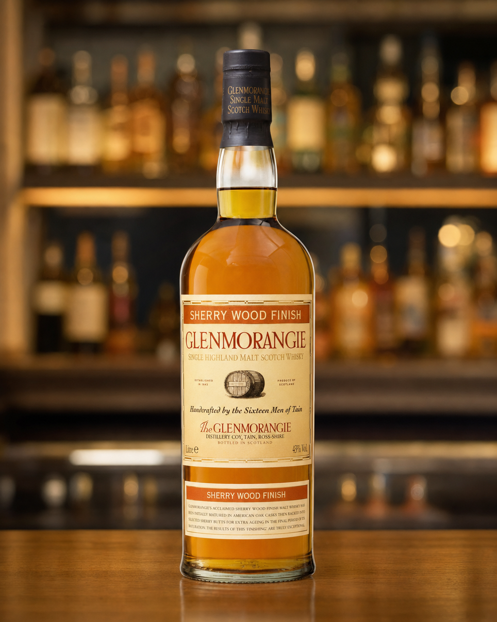 Glenmorangie Sherry Wood Finish bottle, alternate view