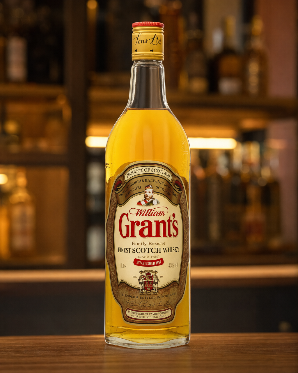 Grant's Family Reserve bottle, alternate view