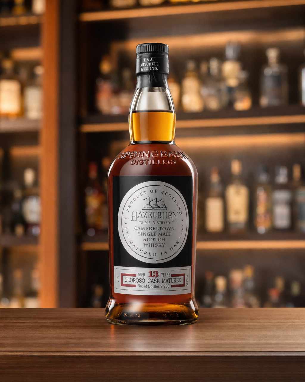 Hazelburn 2007 13 Year Old Oloroso Cask bottle, alternate view