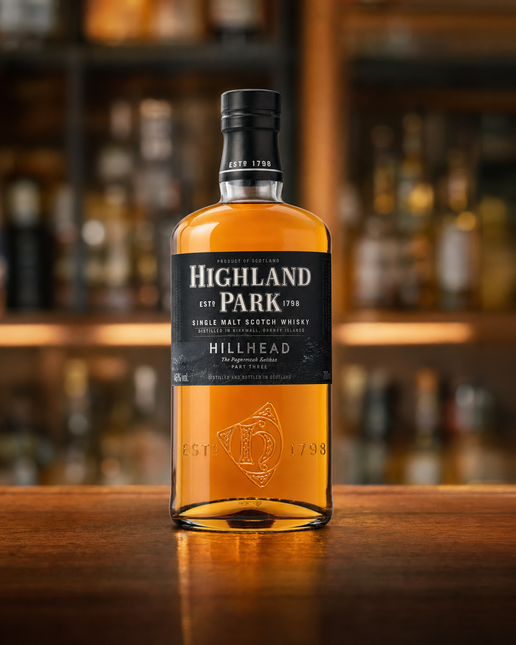 Highland Park Hillhead bottle, alternate view
