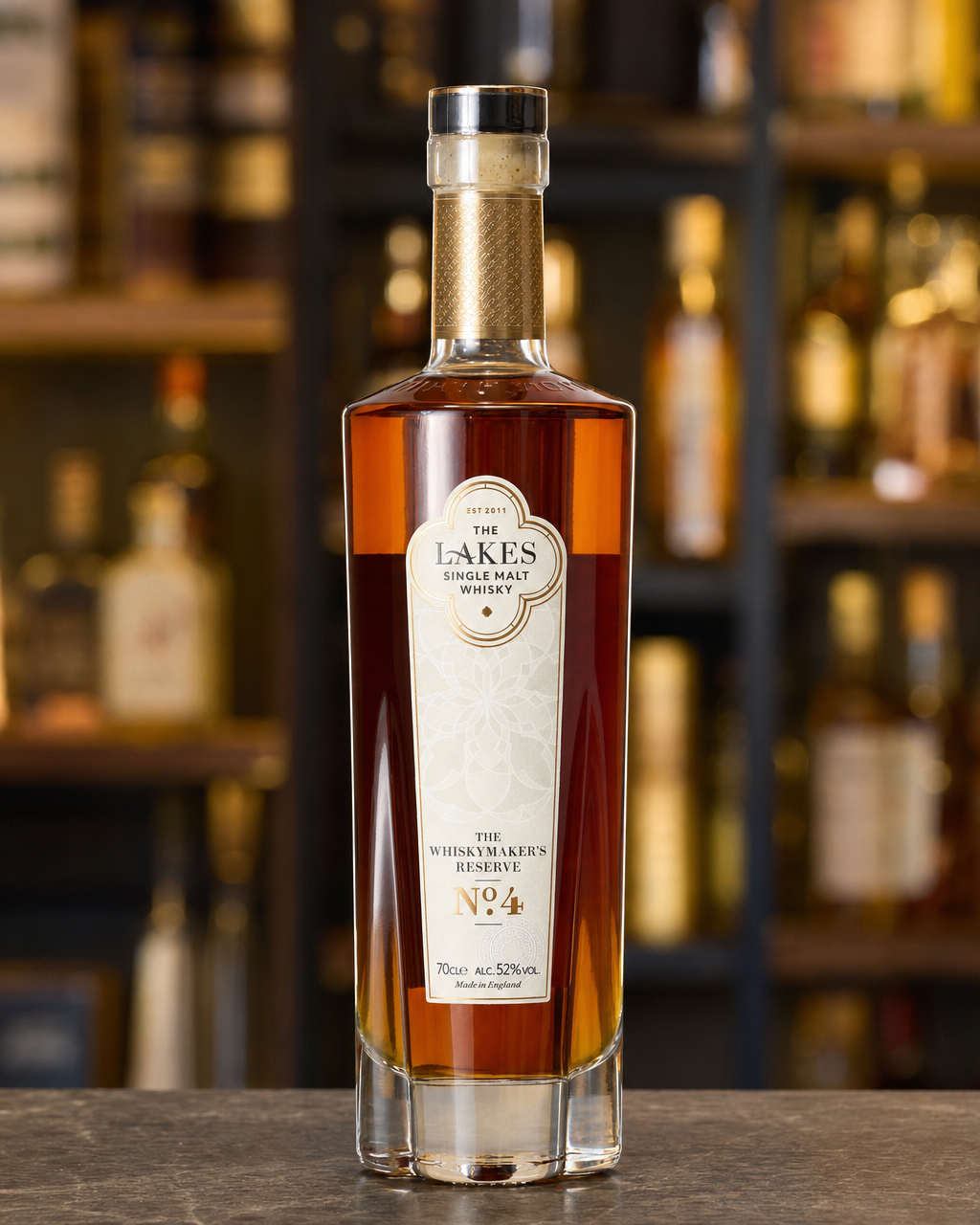 Lakes Whiskymaker's Reserve No.4 bottle, alternate view