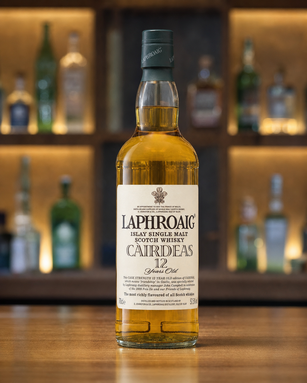 Laphroaig Feis Ile 2009 Cairdeas 12 Year Old bottle, alternate view