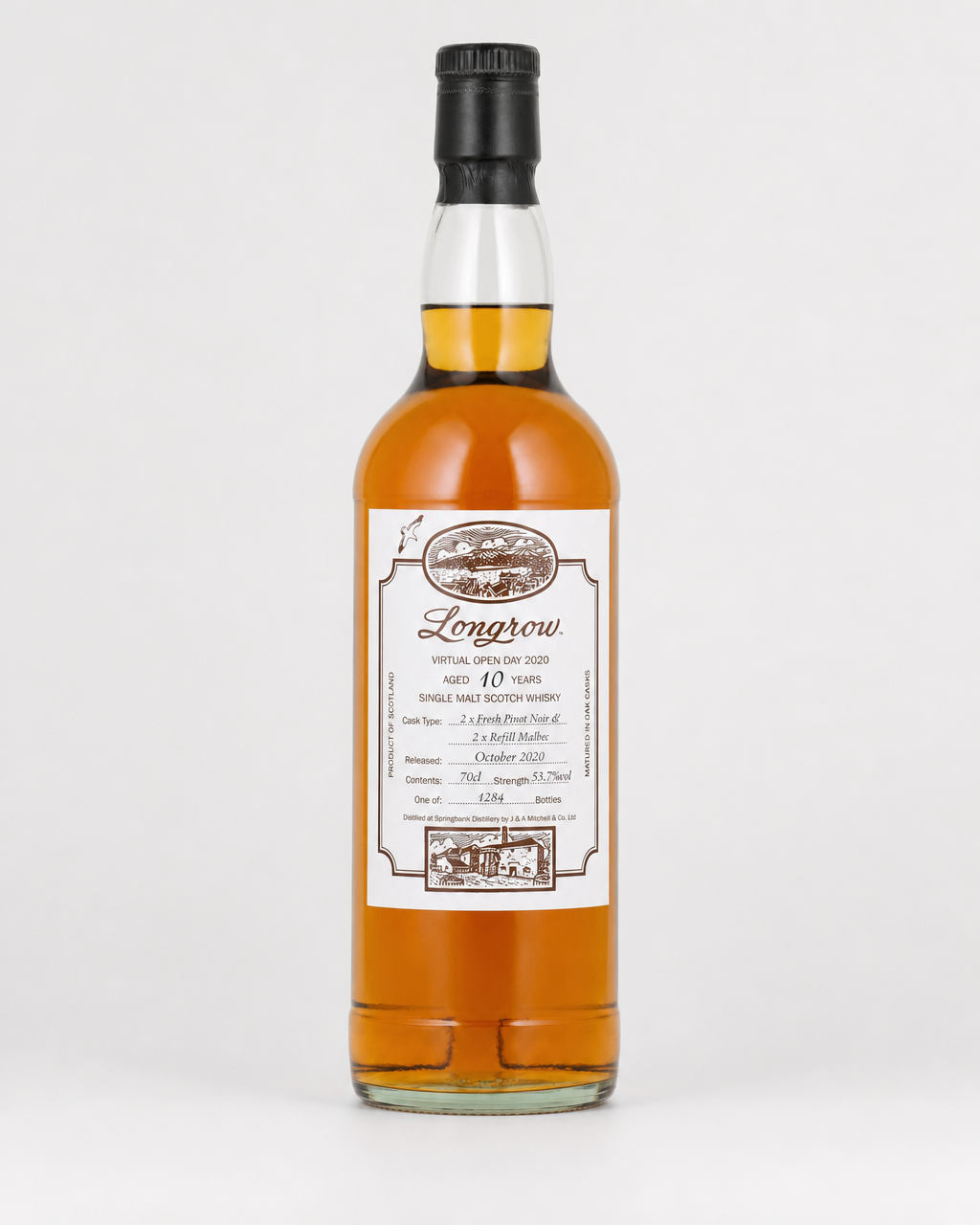 Longrow 10 Year Old Virtual Open Day 2020 bottle
