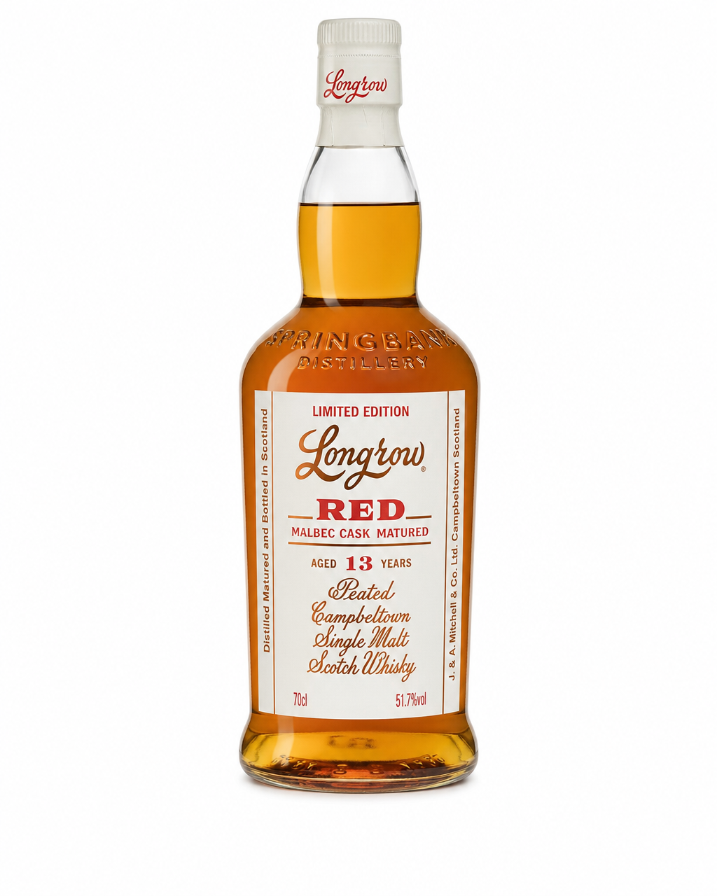 Longrow 13 Year Old Red Malbec Cask bottle