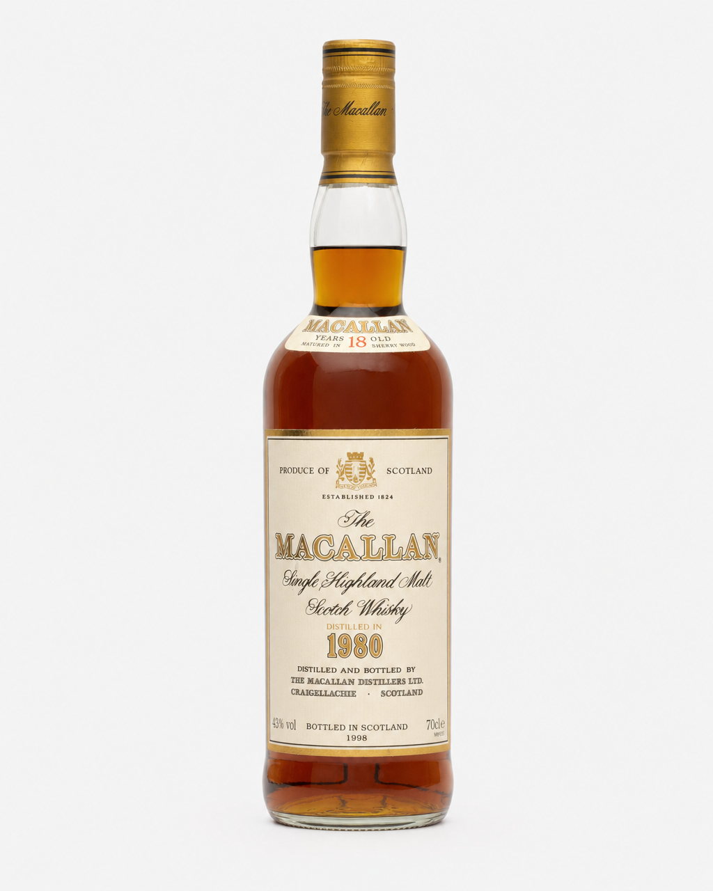 Macallan 18 Year Old 1980 bottle