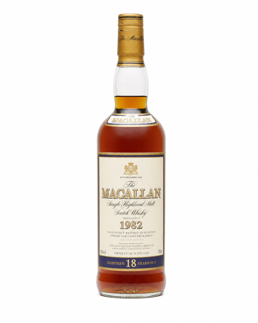 Macallan 18 Year Old 1982 bottle