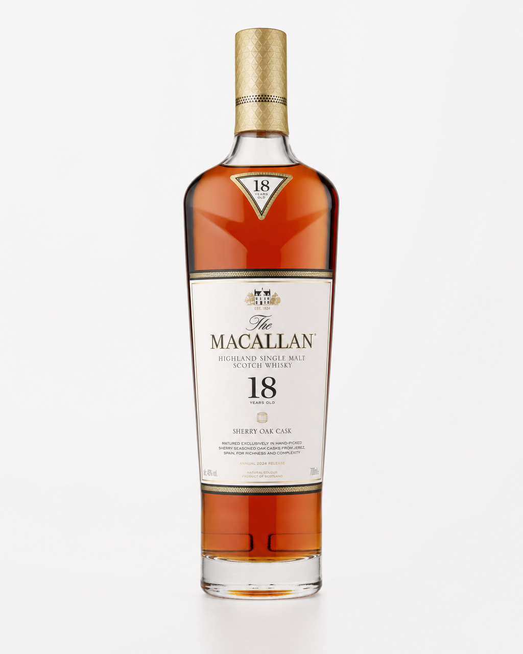 Macallan 18 Year Old Sherry Oak 2024 Release bottle
