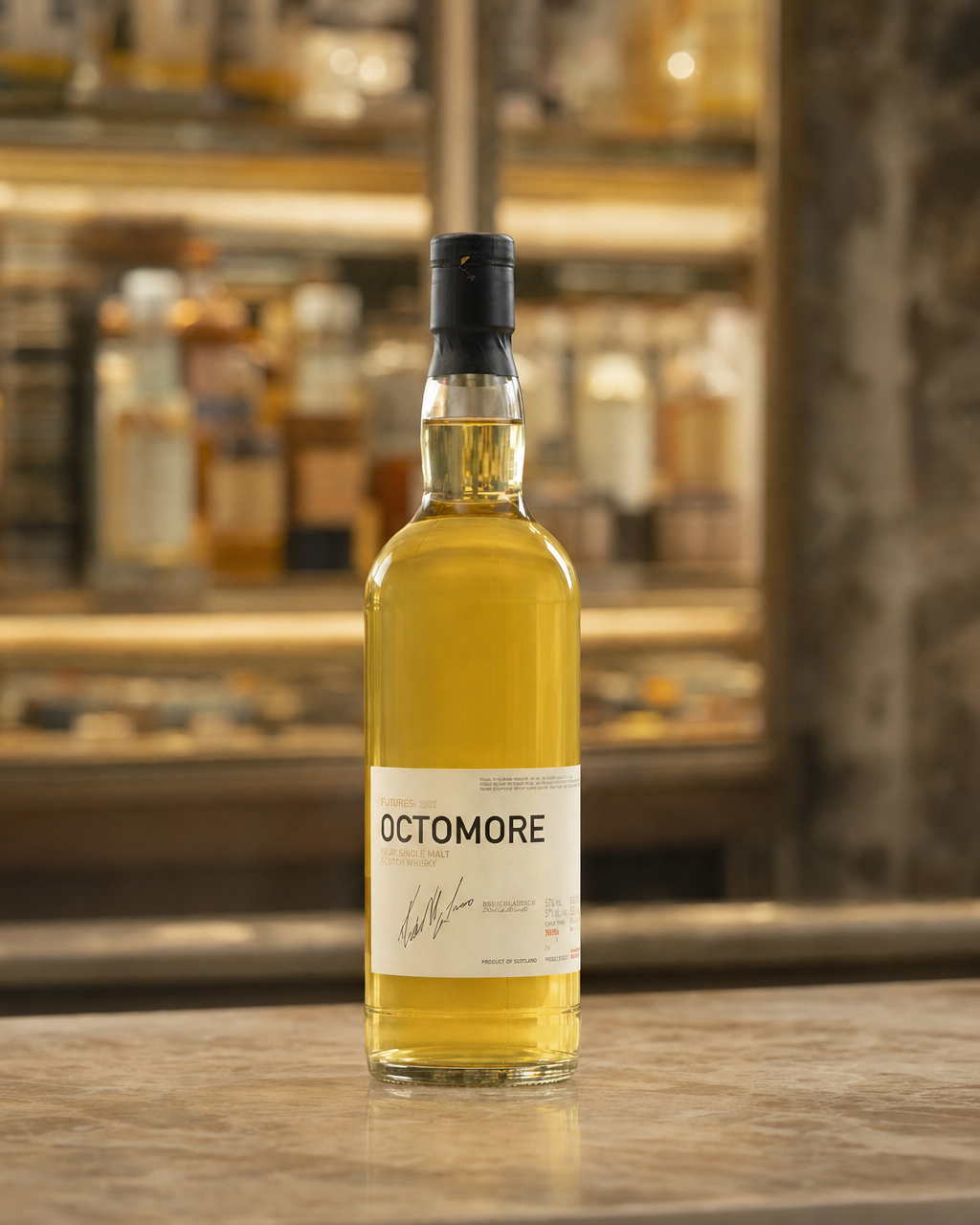 Octomore 2002 Futures bottle, alternate view