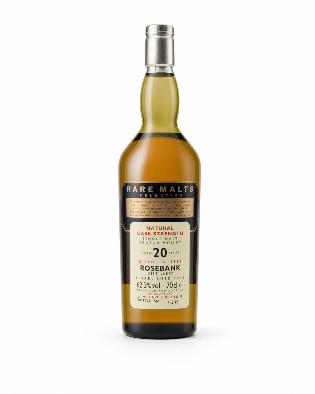 Rare Malts Rosebank 1981 20 Year Old bottle