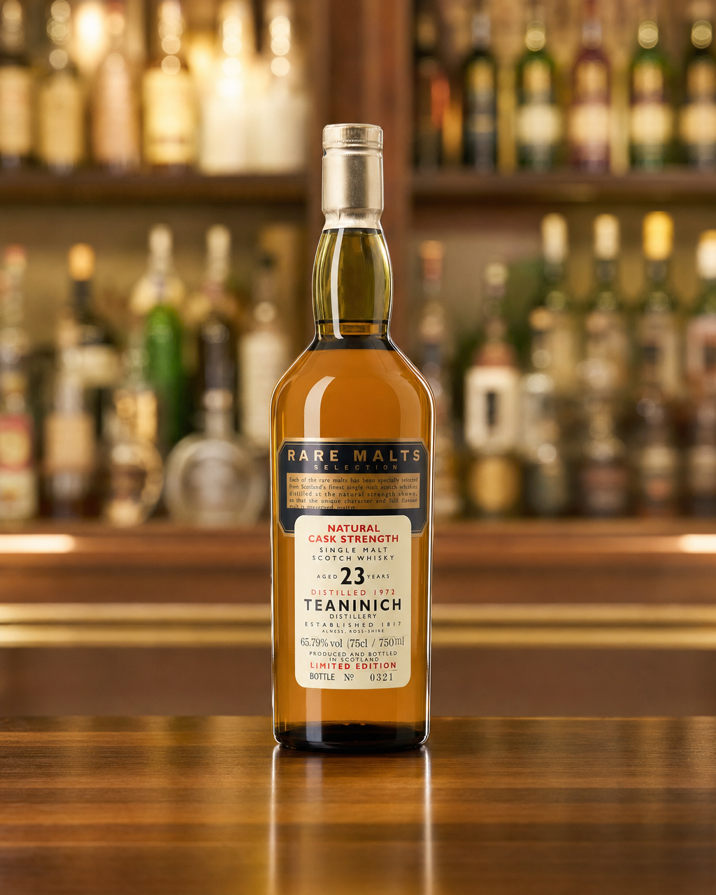 Rare Malts Teaninich 1972 23 Year Old 75cl bottle, alternate view