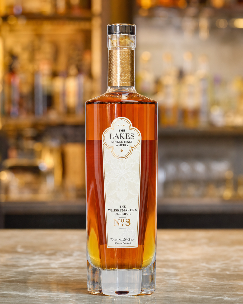 The Lakes Distillery The Whiskymaker's Reserve No.3 bottle, alternate view